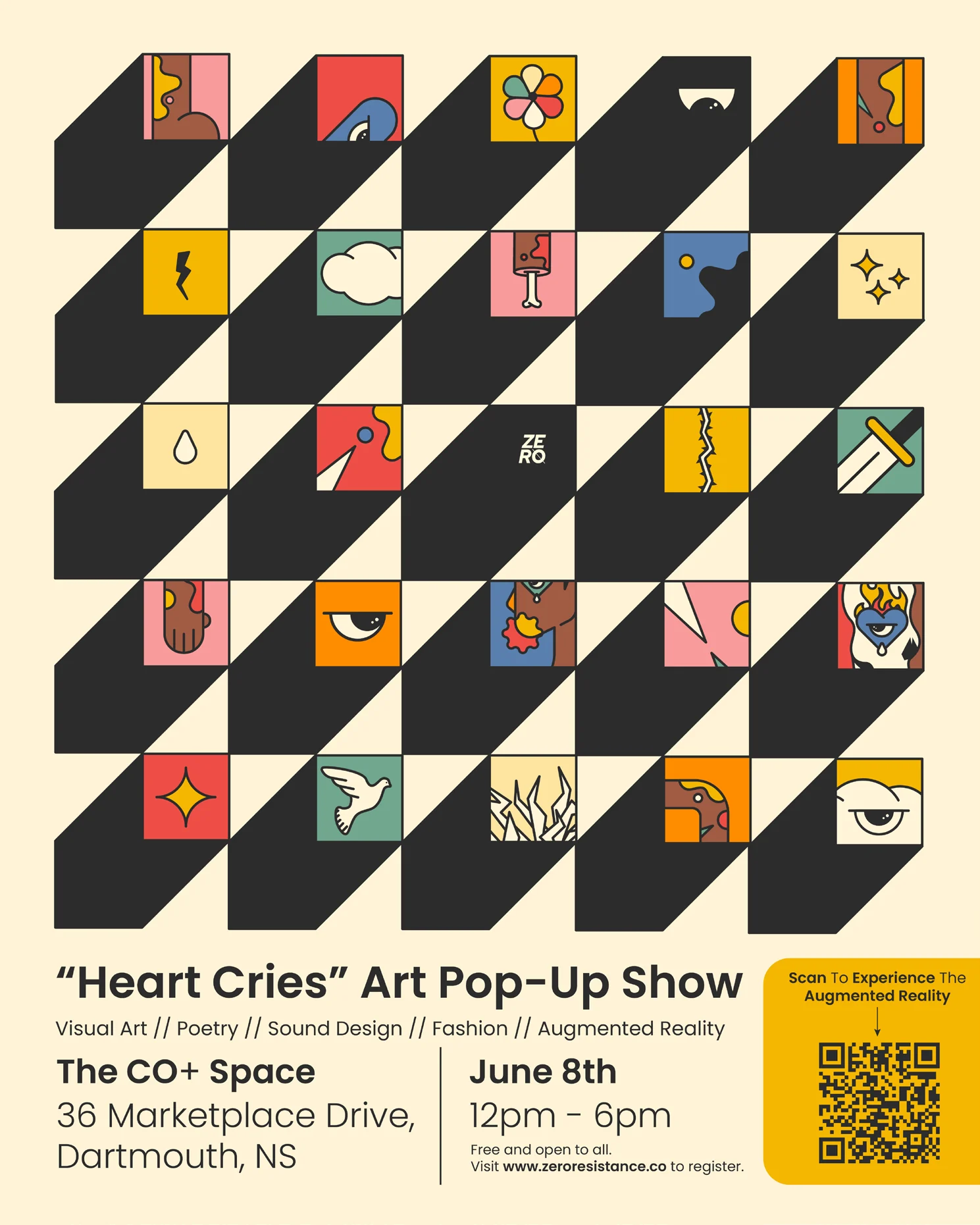 Heart Cries exhibition flyer